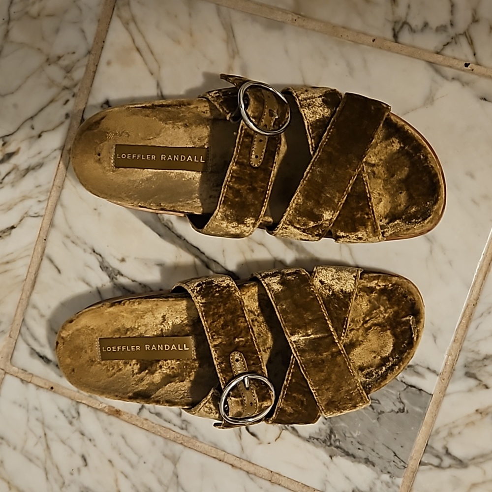 Loeffler Randall Velvet Sandals 👡 🩴